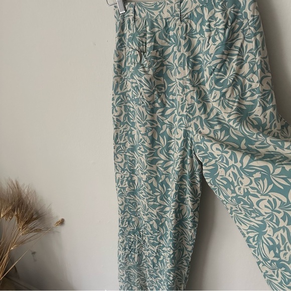 Amuse Society Jamie Pant Tropical Beach Vacation in Green/Cream Size Small - Picture 11 of 11